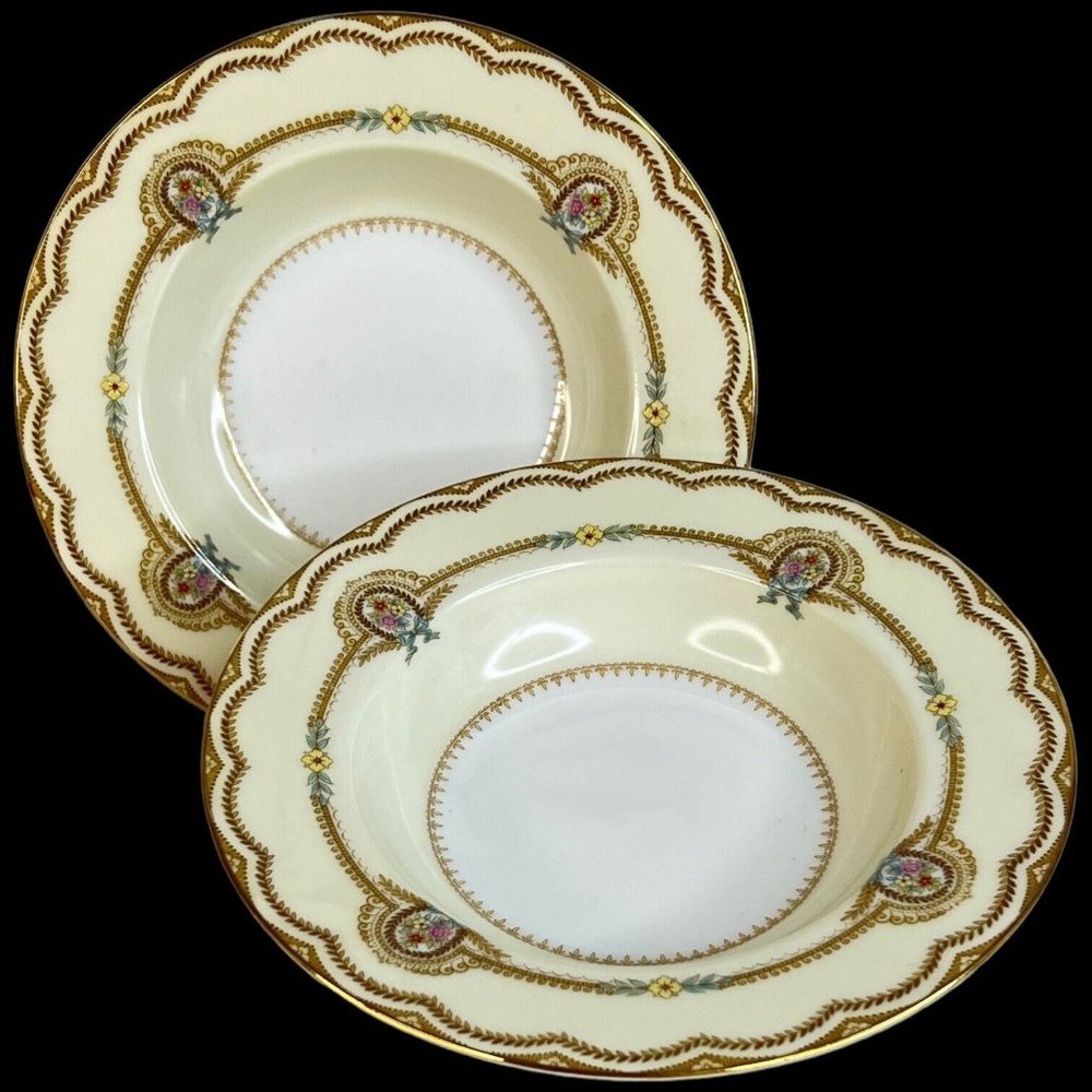 Vintage Noritake China Serena Rim Soup‎ Bowl 8 1/8” Cereal Salad Floral 3840